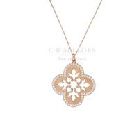 sylva necklace decorative zirconia rose gold plated