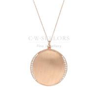 Sylva Necklace Disc Necklace Zirconia Silver Rose Gold Plated