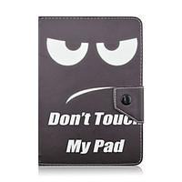 SZKINSTON Anger Don\'t Touch My Pad Case Shockproof with Stand Sleep Magnetic Pattern Full Body Leather For All 7.0 - 8.0 Inch Mobile Phone or Tablet