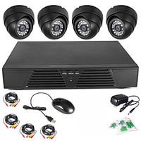 Szsinocam 4CH Full D1 DVR Motion Detection CCTV Home Security Kit 600TVL Night Vision Dome Cameras