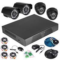 Szsinocam 4CH CCTV Full D1 DVR Motion Detection 600 TVL Outdoor Indoor Night Vision Camera System