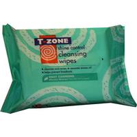 t zone shine control cleansing wipes 25 pack