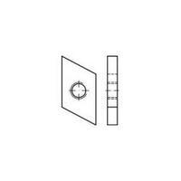 T-head bolt threaded plates M16 Steel zinc galvanized 100 pc(s) TOOLCRAFT 161565