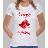 t shirt prazeteam husky red on white fanatic