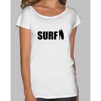 t-shirt surf ample neck & loose fit white