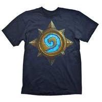 t shirt hearthstone logo navy xxl