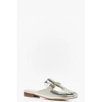 T Bar Mule Loafer - gold