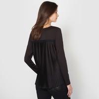 T-Shirt with Pleats and Lace Detail