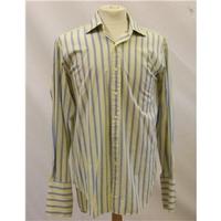 T. M. Lewin yellow & sky blue striped shirt T. M. Lewin - Size: L - Yellow - Long sleeved