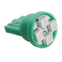 T10 3528 SMD 4-LED Green Light Bulb for Car (DC 12V, Set of 4 pcs)