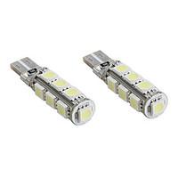 T10 135050 SMD White LED CANBUS Car Signal Lights (2-Pack, DC 12V)