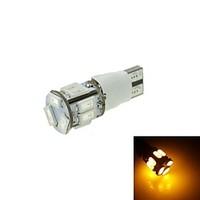 T10 LED 2-Mode Yellow 5W 11X5630SMD 550LM for Car Brake Light (DC12-16V)