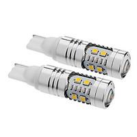 T10 10W 800LM 5500-6500K Cool White Light LED Bulb for Car (12V-24V, 2pcs)