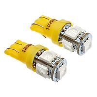 t10 5x5050smd led side light 194 168 w5w amberyellow wedge tail light  ...