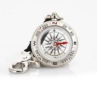 T49 Multi-function Liquid-Filled Pirate Compass Strap / Keychain - Silver