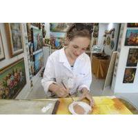 Taormina Painting Class on Cold Ceramic in Traditional Sicilian Workshop with Prosecco Tasting