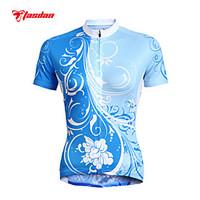 TASDAN Cycling Jersey Women\'s Short Sleeve Bike Jersey Tops Quick Dry Ultraviolet Resistant Breathable Sweat-wicking 100% PolyesterSummer