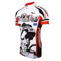 TASDAN Cycling Jersey Men\'s Short Sleeve Bike Jersey Sleeves Tops Quick Dry Breathable Sweat-wicking 100% Polyester SportsSummer
