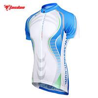 TASDAN Cycling Jersey Men\'s Short Sleeve Bike Jersey Sleeves Tops Quick Dry Breathable Sweat-wicking 100% Polyester Summer Fall/Autumn
