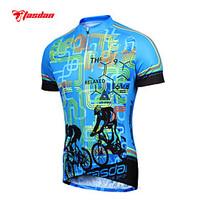 TASDAN Cycling Jersey Women\'s Short Sleeve Bike Jersey Tops Quick Dry Breathable Sweat-wicking 100% Polyester Summer Cycling/Bike
