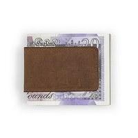 Tanned Genuine Leather Magnetic Money Clip