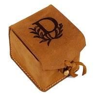 Tanned Genuine Leather Ring Box - Personalised