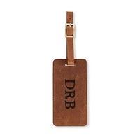Tanned Genuine Leather Luggage Tag - Personalised