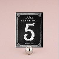 Table Numbers with Chalkboard Print Design