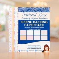 Tattered Lace Spring Printed Backing Paper Pack A5 402549