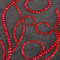 Tattered Lace Red Flourish Self Adhesive Pearls 352257