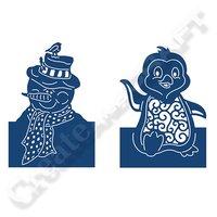 Tattered Lace Christmas Cuties Snowman and Penguin Die 374907