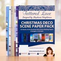 Tattered Lace Art Deco Christmas Scene Paper Pack 406535