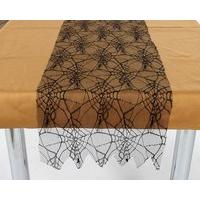 Table Runner Spiderweb Black