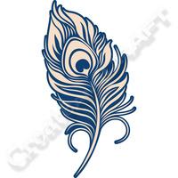 Tattered Lace Whitework Plumage Peacock Feather Die 400100