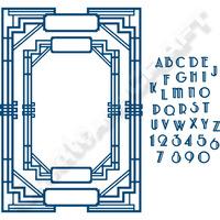 Tattered Lace Art Deco Jazz Age Frame Die with Free Alphabet Die 402531
