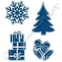 Tattered Lace Christmas Icons Embossing Folders with Dies 374585