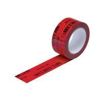 tamper evident security tape 48mm x 50m openvoid red tsr50