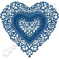 Tattered Lace Ornamental Antique Lace Heart Die 404150
