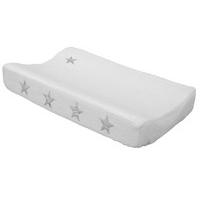 Taftan Stars Silver Changing Pad Cover 72 x 44cm (White)