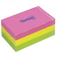 Tartan Sticky Notes 76x127mm Neon Assorted 100 Sheet Pack of 6