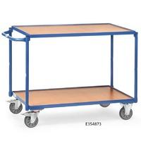 Table Top Cart With 2 Shelves 850 x 500mm - Angled Handle