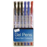 tallon gel pen assorted pack of 6 1225