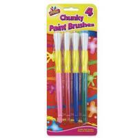 Tallon Assorted Chunky Paint Brushes Set of 4 Pack of 12 5123