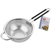 tala strainer with soft grip handle stainless steel silver 165cm