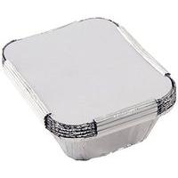 tala 15 x 12 x 5cm foil container with lids pack of 10 silver