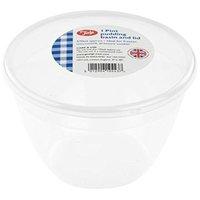 Tala 2-piece 1 Pint Pudding Basin With Lid, Transparent