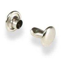 Tandy Leather Nickel Plate Solid Brass Large Double Cap Rivets 100 Pack
