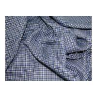 Tartan Check Polycotton Dress Fabric Black & Royal Blue