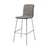 Taunton Grey Chrome Effect Bar Stool (H)1092mm (W)510mm