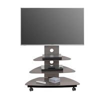 Taylor LCD TV Stand In Lava Glass With Black Metal Frame